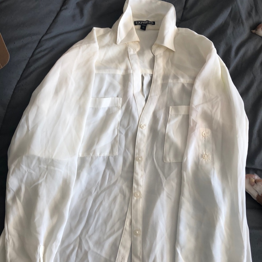 Express size small button down long sleeve shirt
